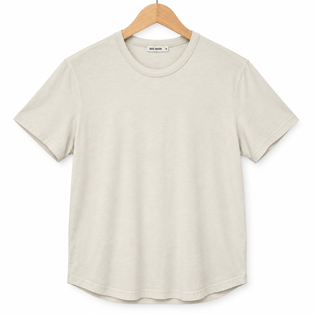 Buck Mason Pima Cotton Classic Tee Mens M Bone Crew Neck Short Sleeve Casual NWT